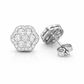 S925 Moissanite Lotus Flower Stud Earrings