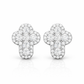 S925 Moissanite Iced Out Cross Stud Earrings