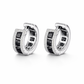 Black Moissanite Diamond Hoop Earrings