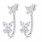S925 Moissanite Dual Use Butterfly Earrings