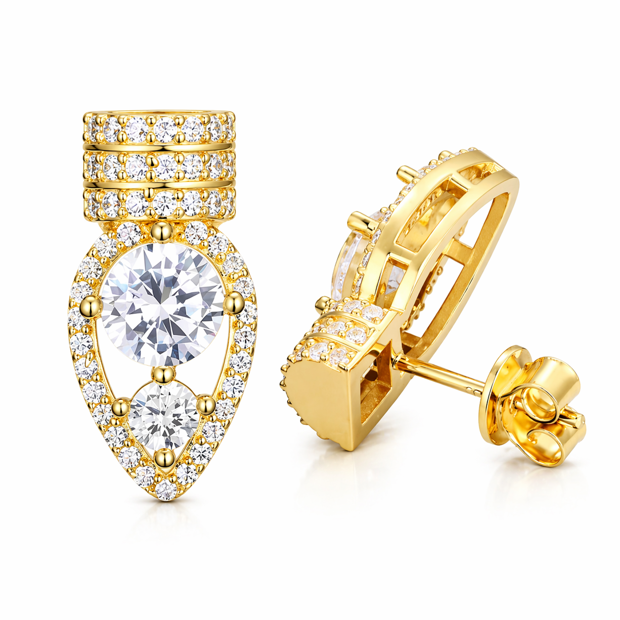 S925 Moissanite Nail Stud Earrings