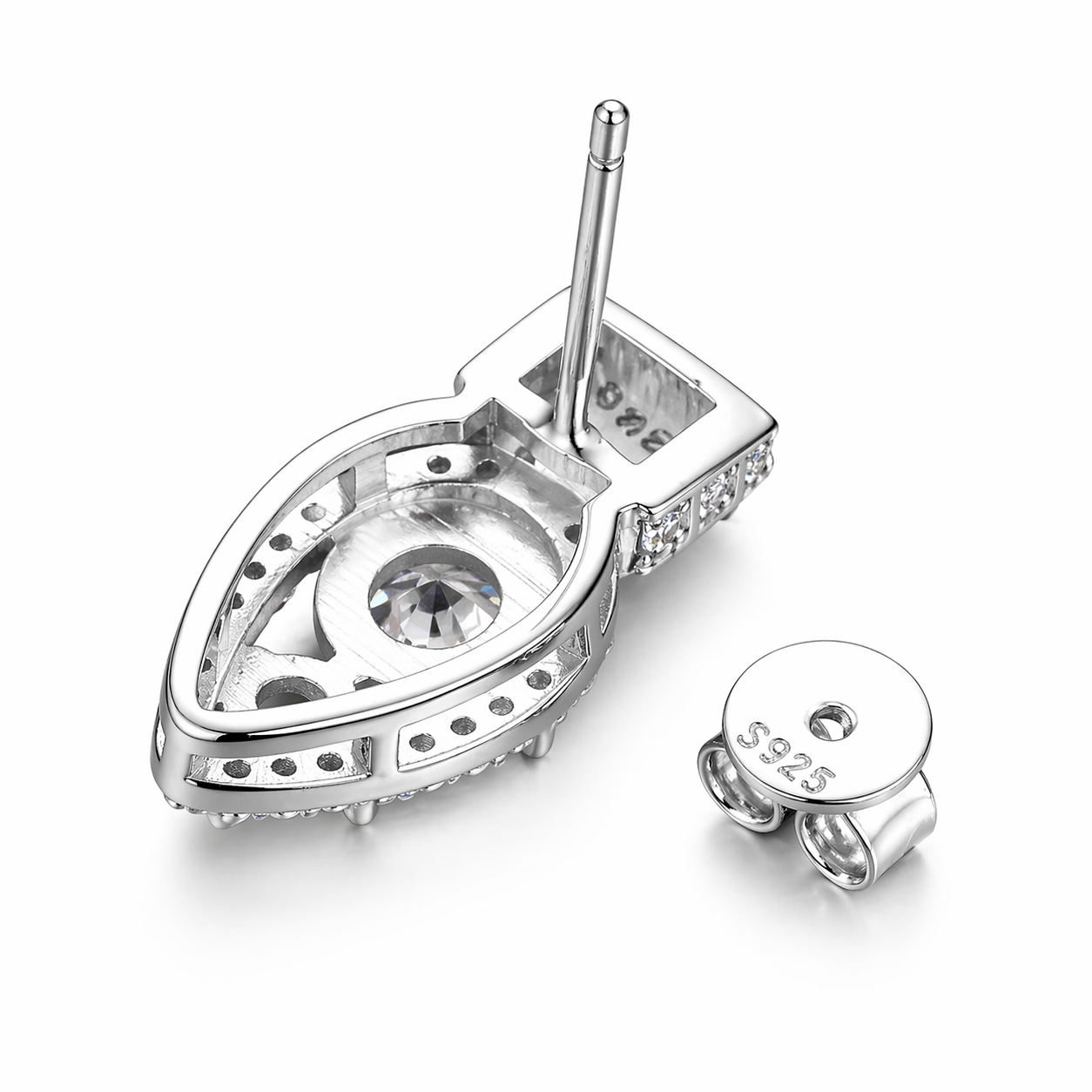 S925 Moissanite Nail Stud Earrings
