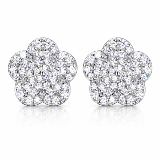 3 Layer Lotus Stud Earrings