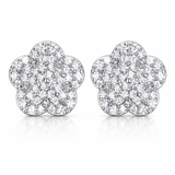 3 Layer Lotus Stud Earrings