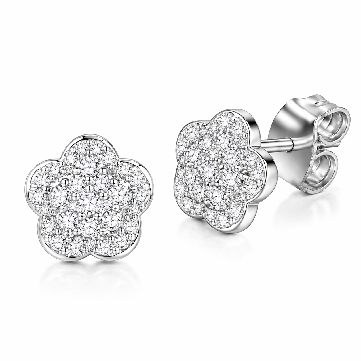 3 Layer Lotus Stud Earrings