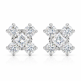 Princess Cut Stud Earring