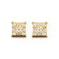 Baguette Square Shaped Stud Earring