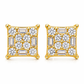 Baguette Square Shaped Stud Earring