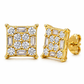 Baguette Square Shaped Stud Earring