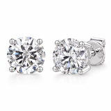 0.2ct-10ct Screw Back Round Cut Stud Earrings