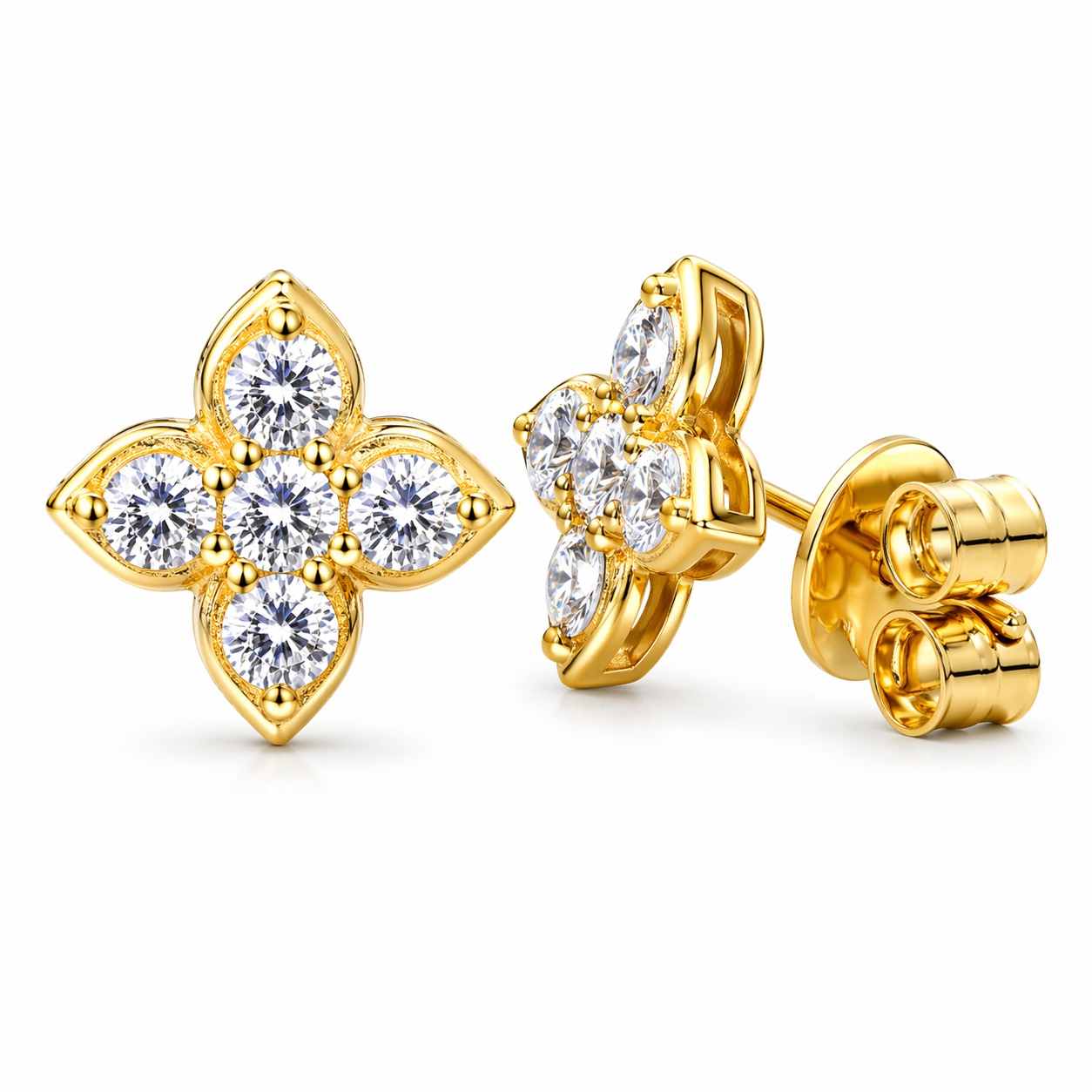 Four Leaf Clover Stud Earrings