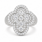 S925 Moissanite Signet Ring With Blue CZ Cross