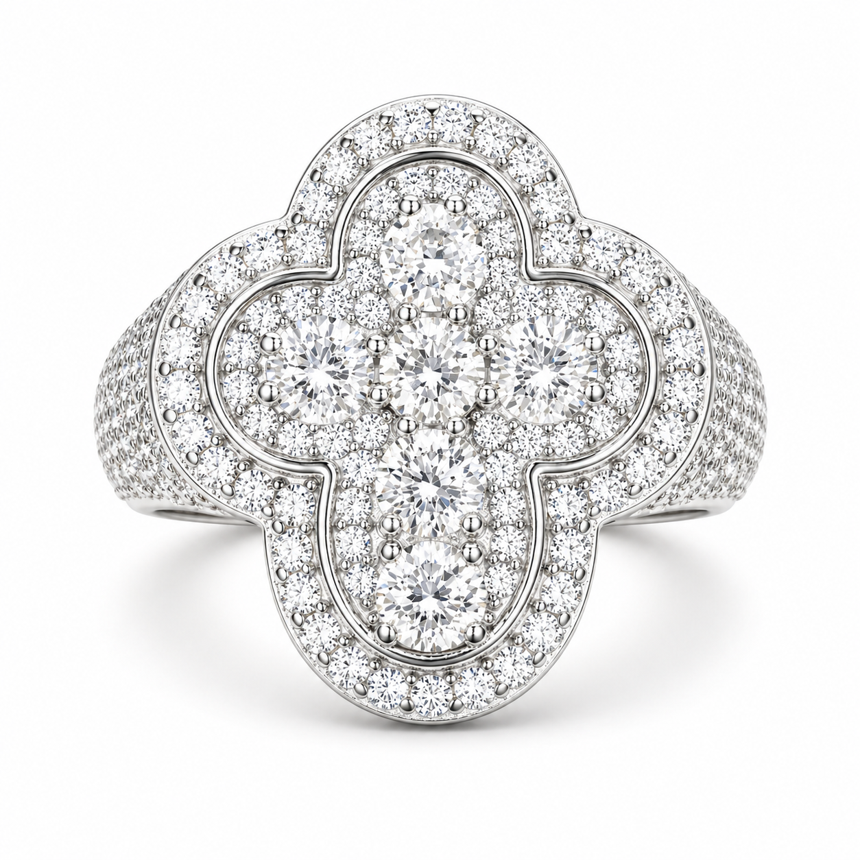 S925 Moissanite Signet Ring With Blue CZ Cross