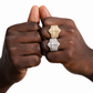Iced Out Iris Cross Ring
