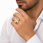 Iced Out Baguette Iris Cross Ring