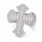 Iced Out Baguette Iris Cross Ring