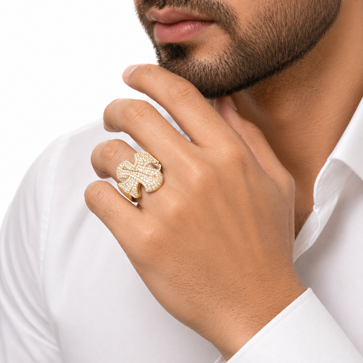 S925 Moissanite Christian Cross Ring