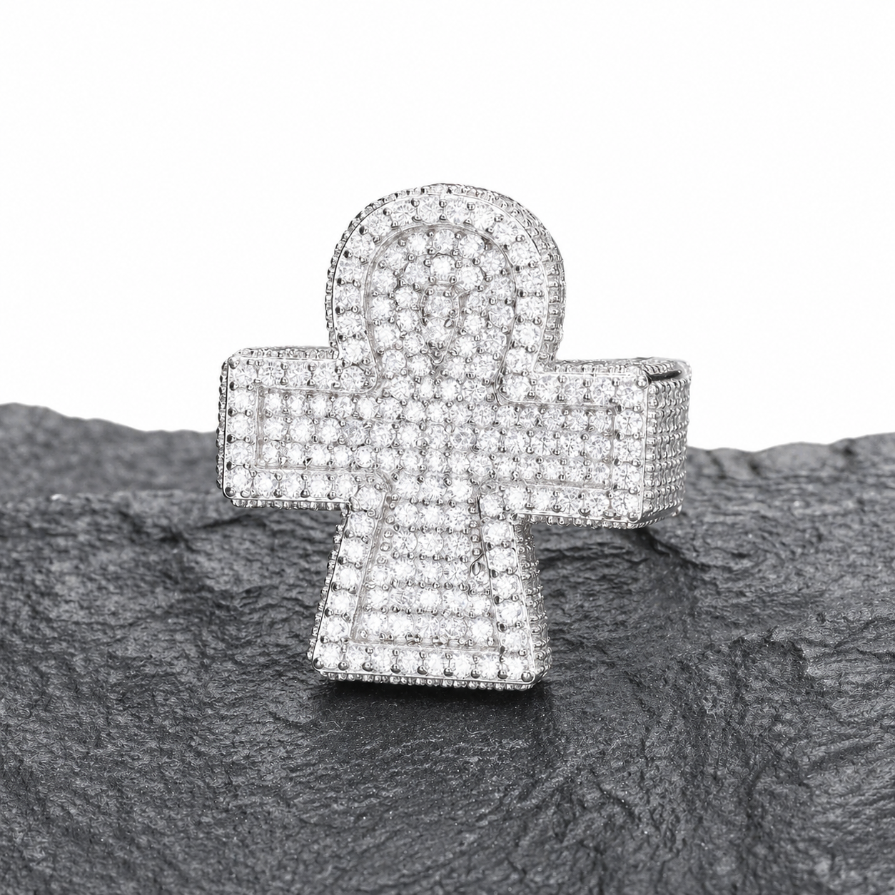 S925 Moissanite Christian Cross Ring