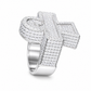 S925 Moissanite Christian Cross Ring
