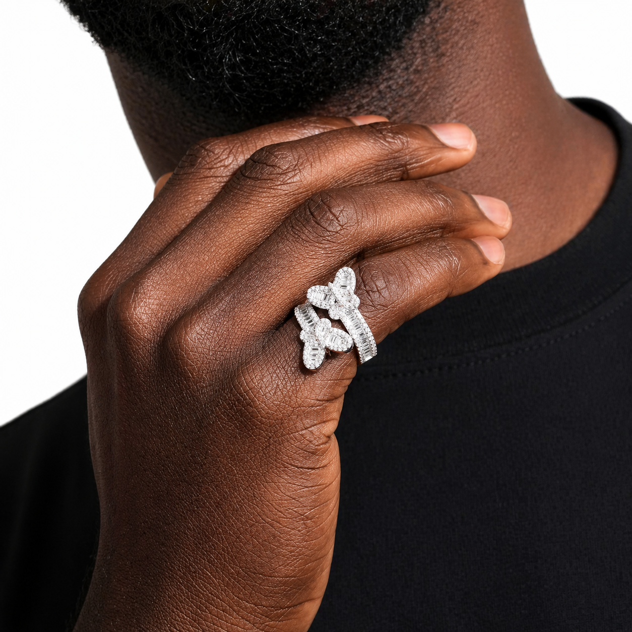 Baguette Butterfly Ring