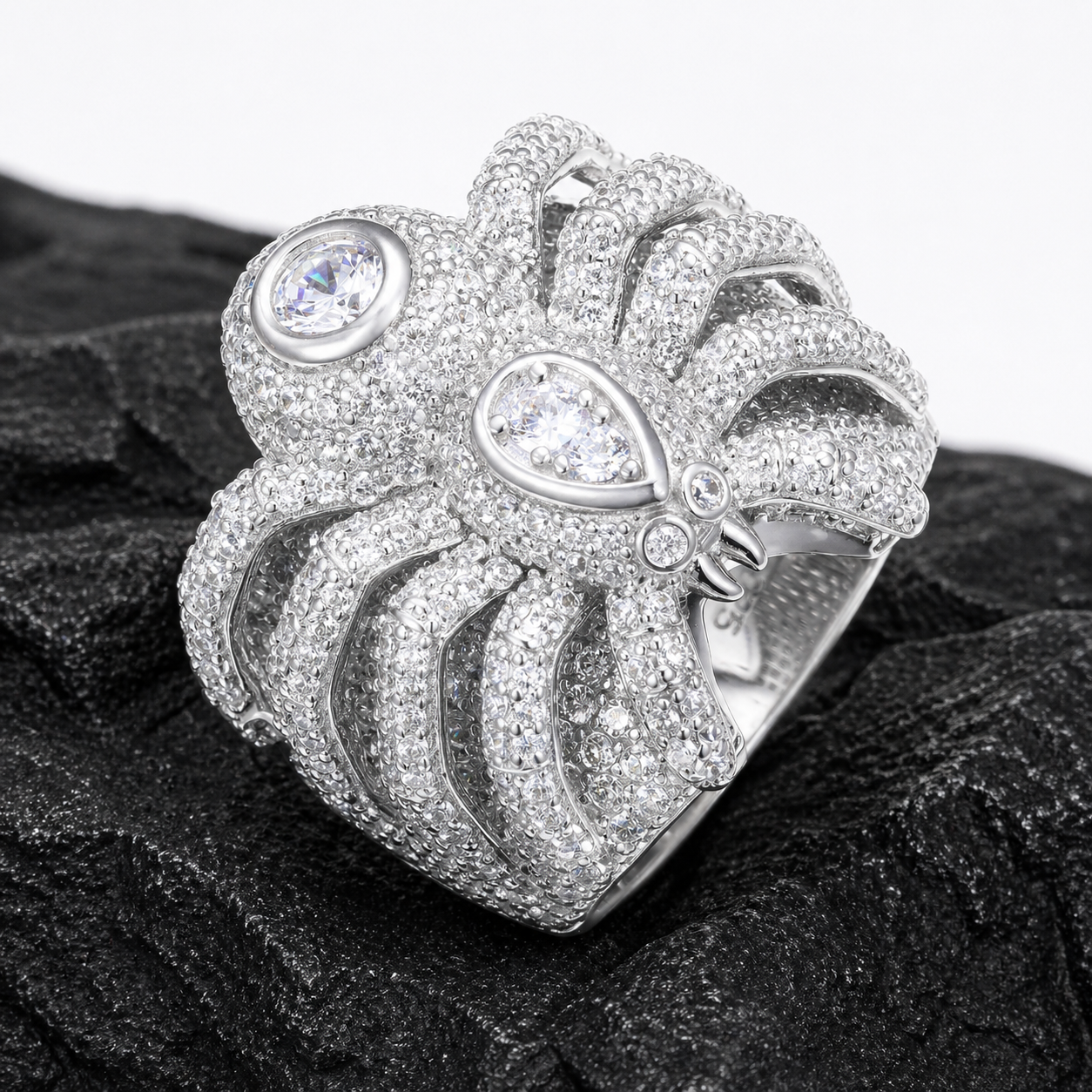 Iced Out Tarantula Ring