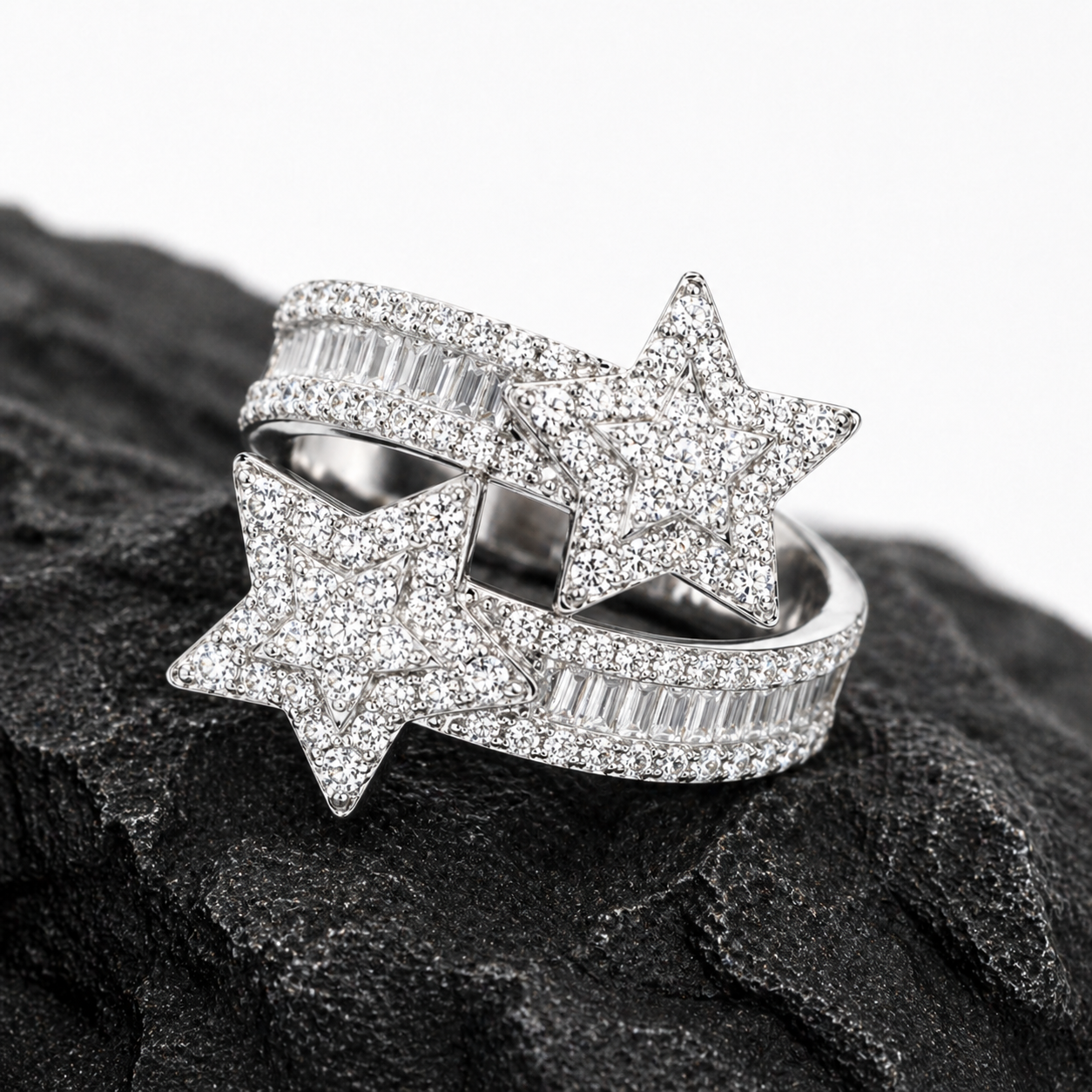 Baguette Star Ring