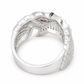 Baguette Color CZ Owl Ring