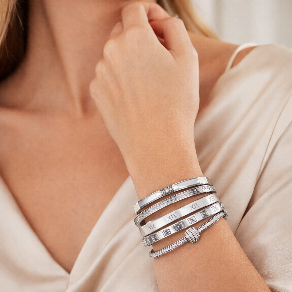 Roman Numeral Bracelet Set