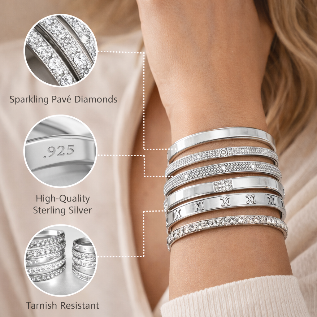 Roman Numeral Bracelet Set