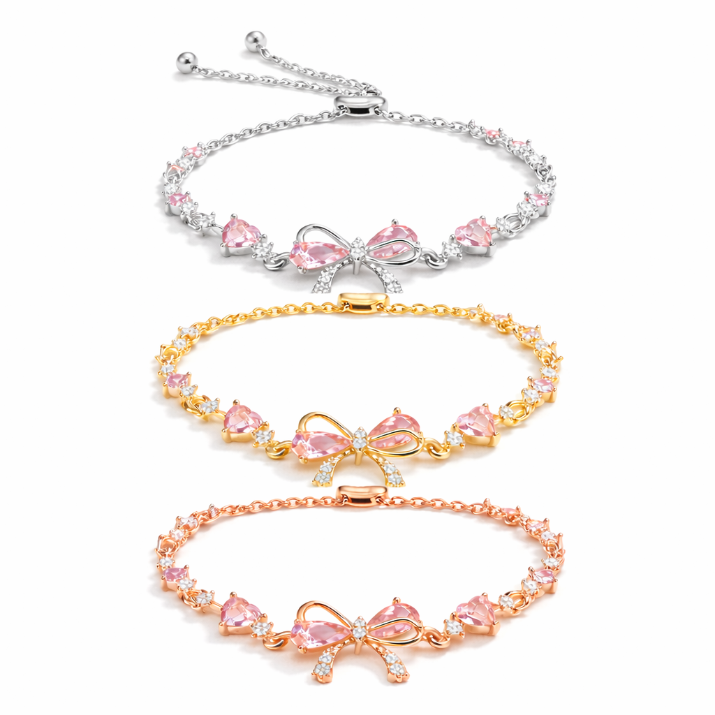 Zircon Butterfly Pink Bracelet