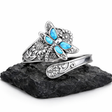 Vintage Dragonfly Turquoise Ring
