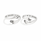 Silver Color Hug Couple Ring
