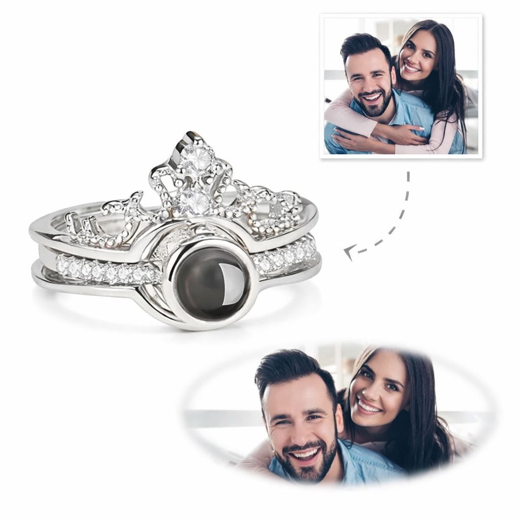 Photo Projection Crown Ring