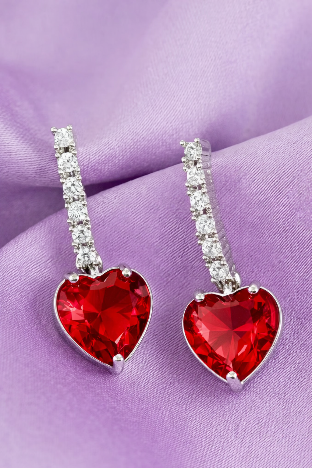 Starfish Drop Heart Earrings