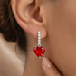 Starfish Drop Heart Earrings