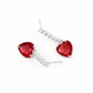 Starfish Drop Heart Earrings