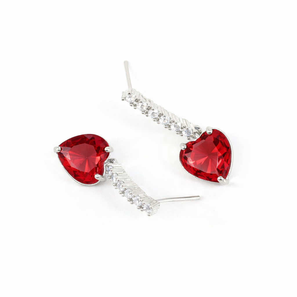 Starfish Drop Heart Earrings