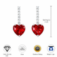 Starfish Drop Heart Earrings