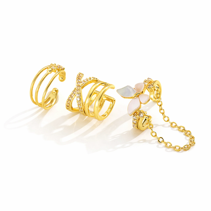 Butterfly Tassel Ear Cuff Earrings