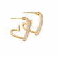 Zircon Rhinestone Heart Earrings
