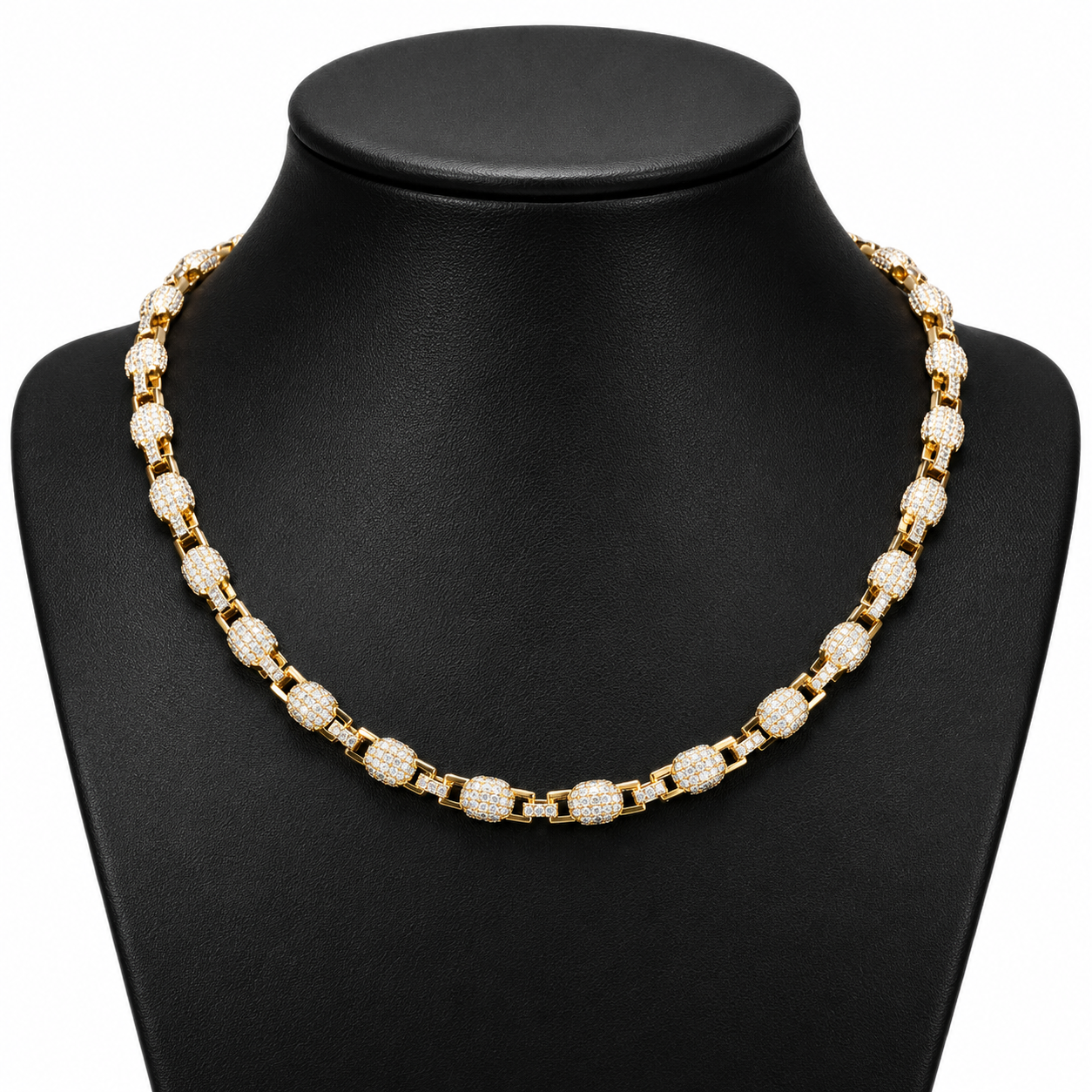 7mm S925 Moissanite Ball Box Link Chain