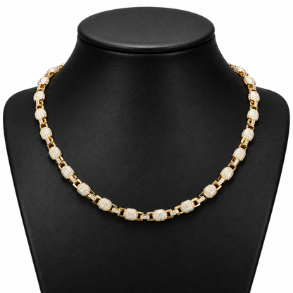 7mm S925 Moissanite Ball Box Link Chain