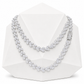 6mm Iced Out Three Stone Heart Tennis Chain