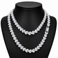 6mm Iced Out Three Stone Heart Tennis Chain