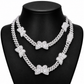 11mm Baguette Butterfly Cuban Link Chain