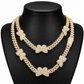 11mm Baguette Butterfly Cuban Link Chain