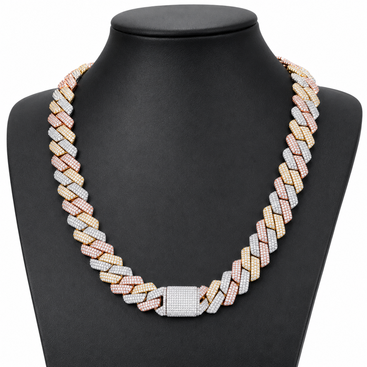 20mm 3 Rows Cuban Necklace