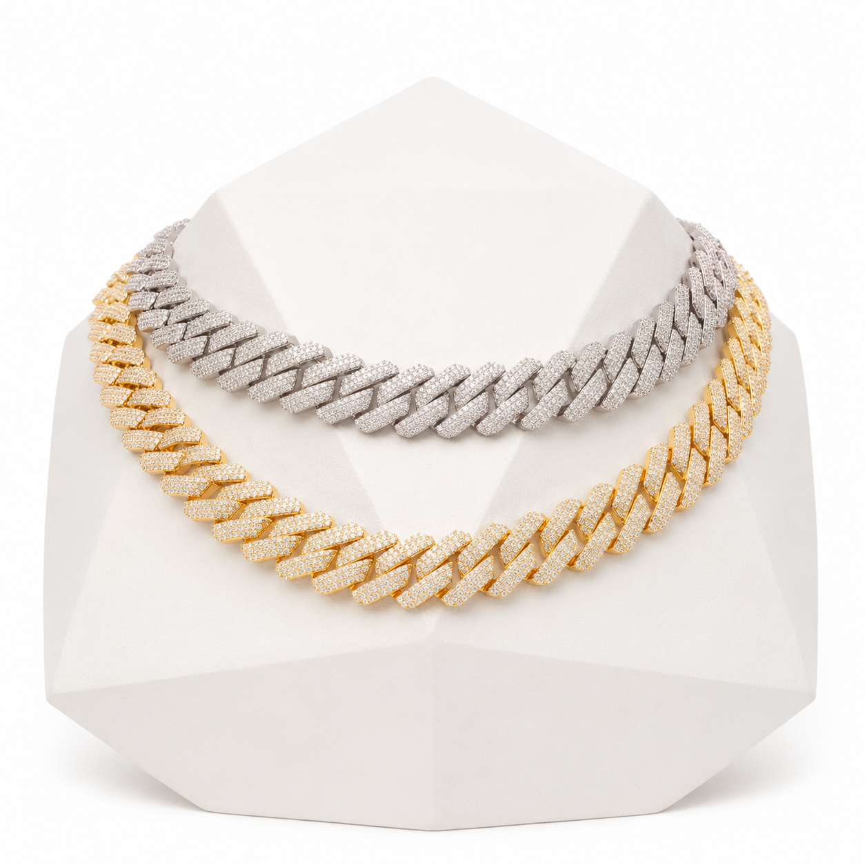 20mm 3 Rows Cuban Necklace