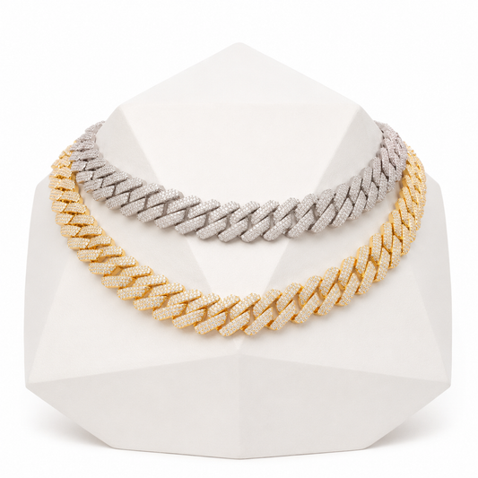 20mm 3 Rows Cuban Necklace