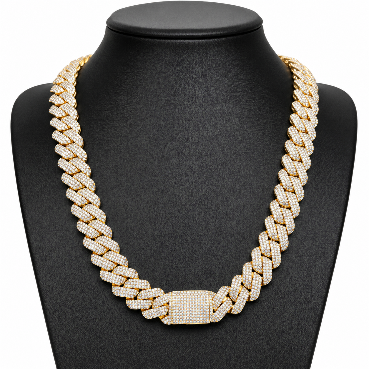 20mm 3 Rows Cuban Necklace